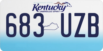 KY license plate 683UZB