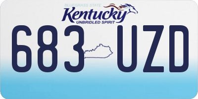 KY license plate 683UZD