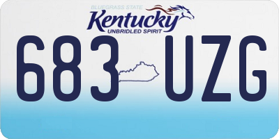 KY license plate 683UZG
