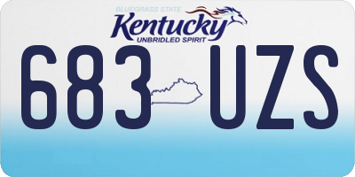 KY license plate 683UZS