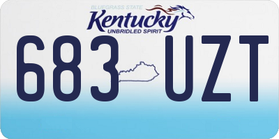 KY license plate 683UZT