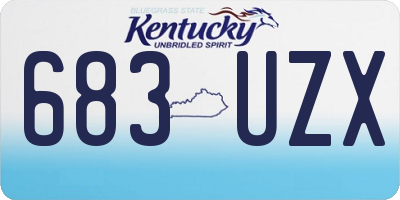 KY license plate 683UZX