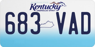 KY license plate 683VAD