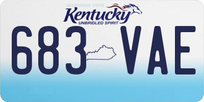 KY license plate 683VAE