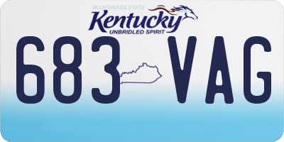 KY license plate 683VAG