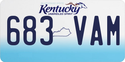 KY license plate 683VAM