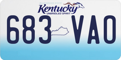 KY license plate 683VAO