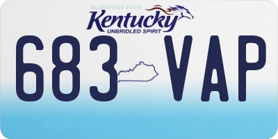 KY license plate 683VAP