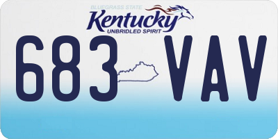 KY license plate 683VAV