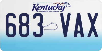 KY license plate 683VAX
