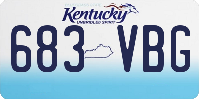 KY license plate 683VBG