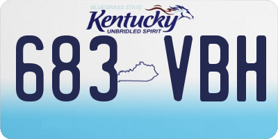 KY license plate 683VBH