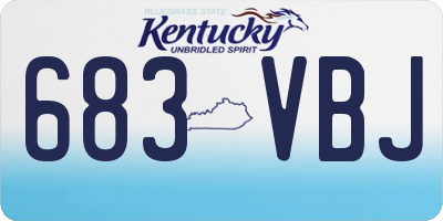 KY license plate 683VBJ