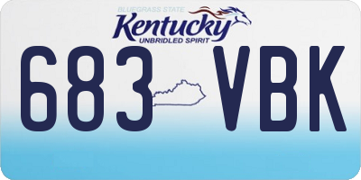 KY license plate 683VBK