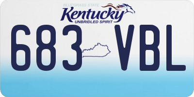 KY license plate 683VBL