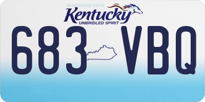 KY license plate 683VBQ