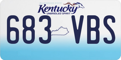 KY license plate 683VBS