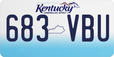 KY license plate 683VBU