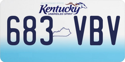 KY license plate 683VBV