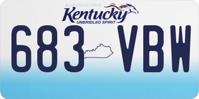 KY license plate 683VBW
