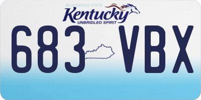 KY license plate 683VBX