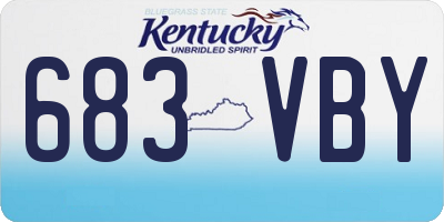KY license plate 683VBY