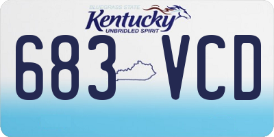 KY license plate 683VCD