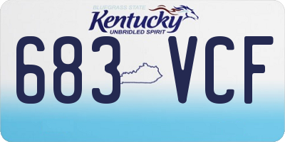 KY license plate 683VCF