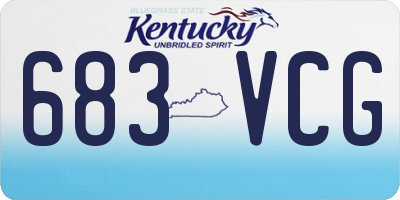 KY license plate 683VCG