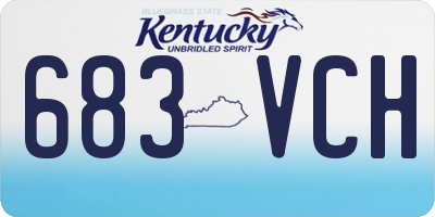 KY license plate 683VCH