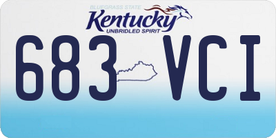 KY license plate 683VCI