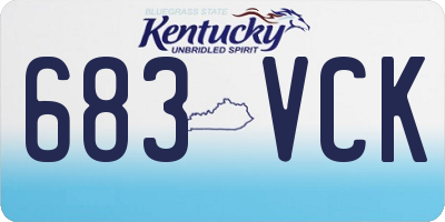 KY license plate 683VCK