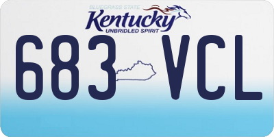 KY license plate 683VCL