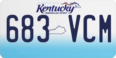KY license plate 683VCM