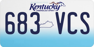 KY license plate 683VCS