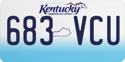 KY license plate 683VCU