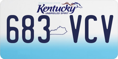 KY license plate 683VCV