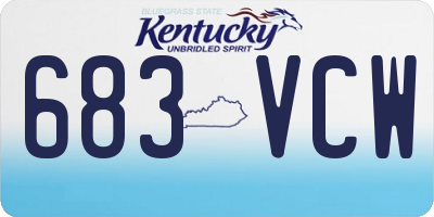 KY license plate 683VCW