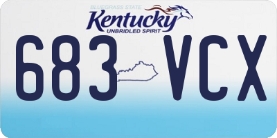 KY license plate 683VCX