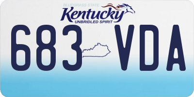 KY license plate 683VDA