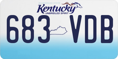 KY license plate 683VDB