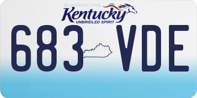 KY license plate 683VDE