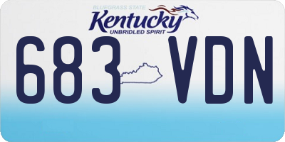 KY license plate 683VDN
