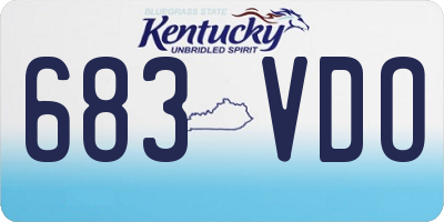 KY license plate 683VDO