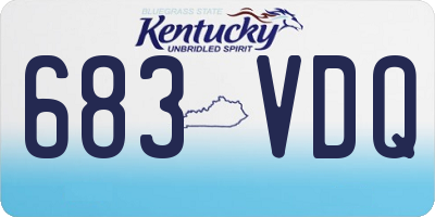 KY license plate 683VDQ