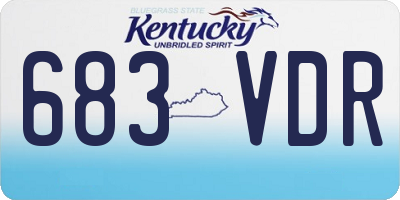 KY license plate 683VDR
