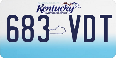 KY license plate 683VDT