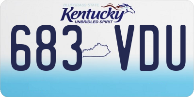 KY license plate 683VDU