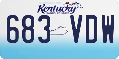KY license plate 683VDW