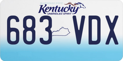 KY license plate 683VDX